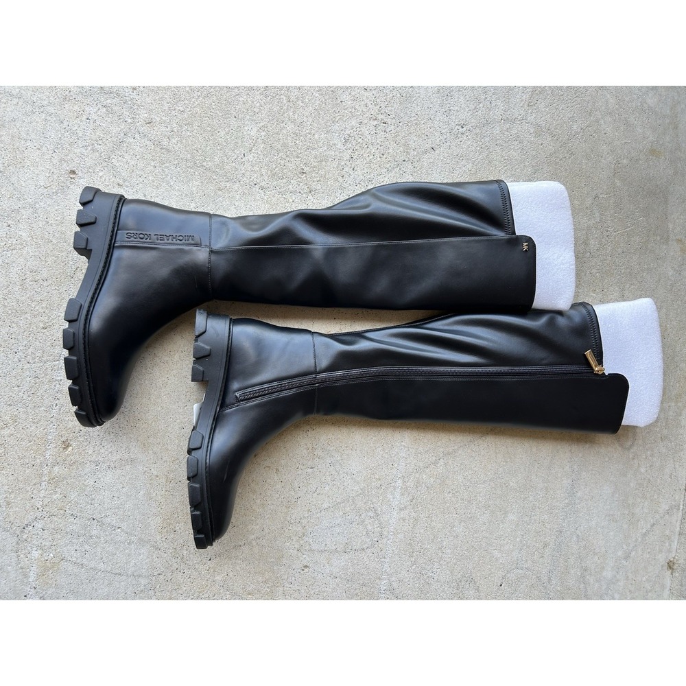 NEW/NO BOX Michael Kors Ridley Riding Boots Black, Size 6.5 Lug Sole - Picture 13 of 14